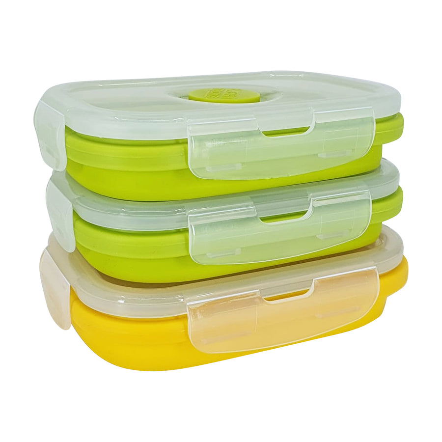 Flat Stacks USA | Collapsible Silicone Food Storage Containers