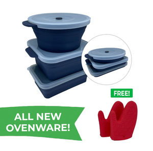 Medium Ovenware Set (68 & 2 x 84 oz) with FREE Oven Mitts