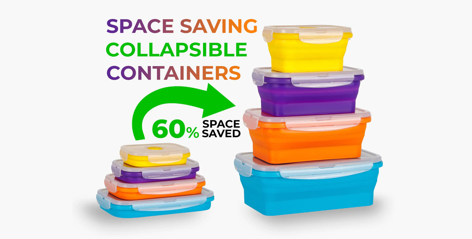 FLAT STACKS 4 PC. RECTANGLE CONTAINER SET – Ocean Sales USA