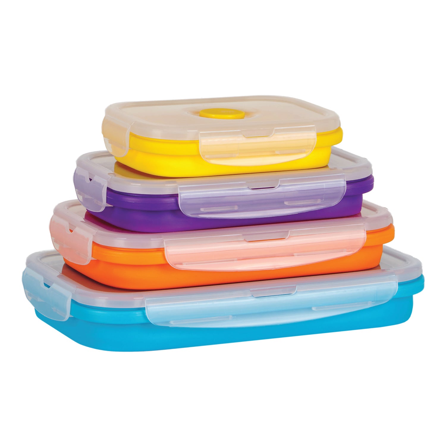 FLAT STACKS 4 PC. ROUND CONTAINER SET